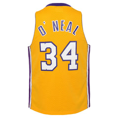 Mitchell & Ness Shaquille O'Neal Los Angeles Lakers Youth 1999/00 Hardwood Classics Swingman Jersey