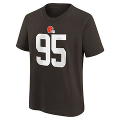 Myles Garrett  Youth Player Name & Number T-Shirt - Cleveland Browns T-shirts