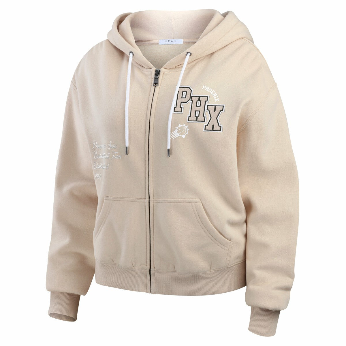 Phoenix Suns WEAR by Erin Andrews Women's Plus Size Tonal Felt Patch Full-Zip Hoodie