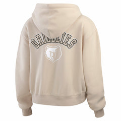 Memphis Grizzlies WEAR by Erin Andrews Women's Plus Size Tonal Felt Patch Full-Zip Hoodie