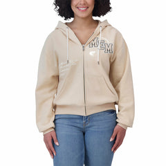 Memphis Grizzlies WEAR by Erin Andrews Women's Plus Size Tonal Felt Patch Full-Zip Hoodie