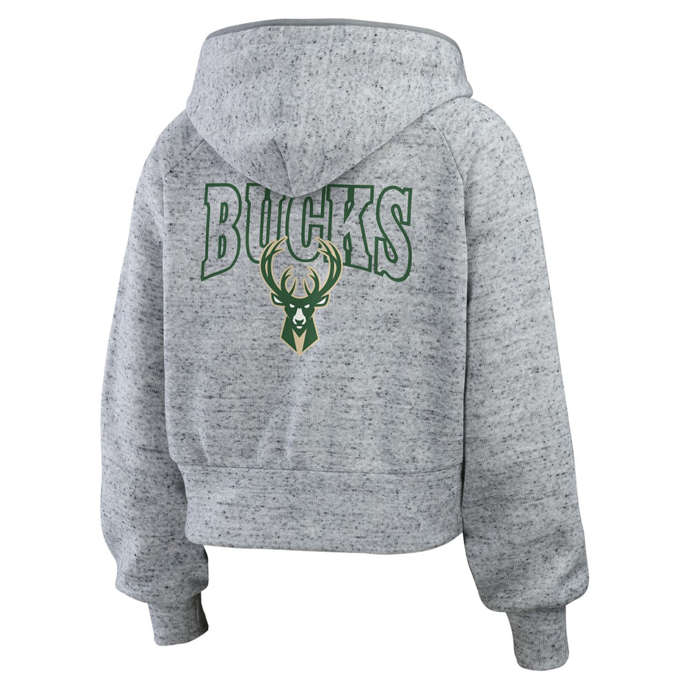 Milwaukee Bucks WEAR by Erin Andrews Women's Speckled Radiator Full-Zip Hoodie