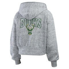 Milwaukee Bucks WEAR by Erin Andrews Women's Speckled Radiator Full-Zip Hoodie