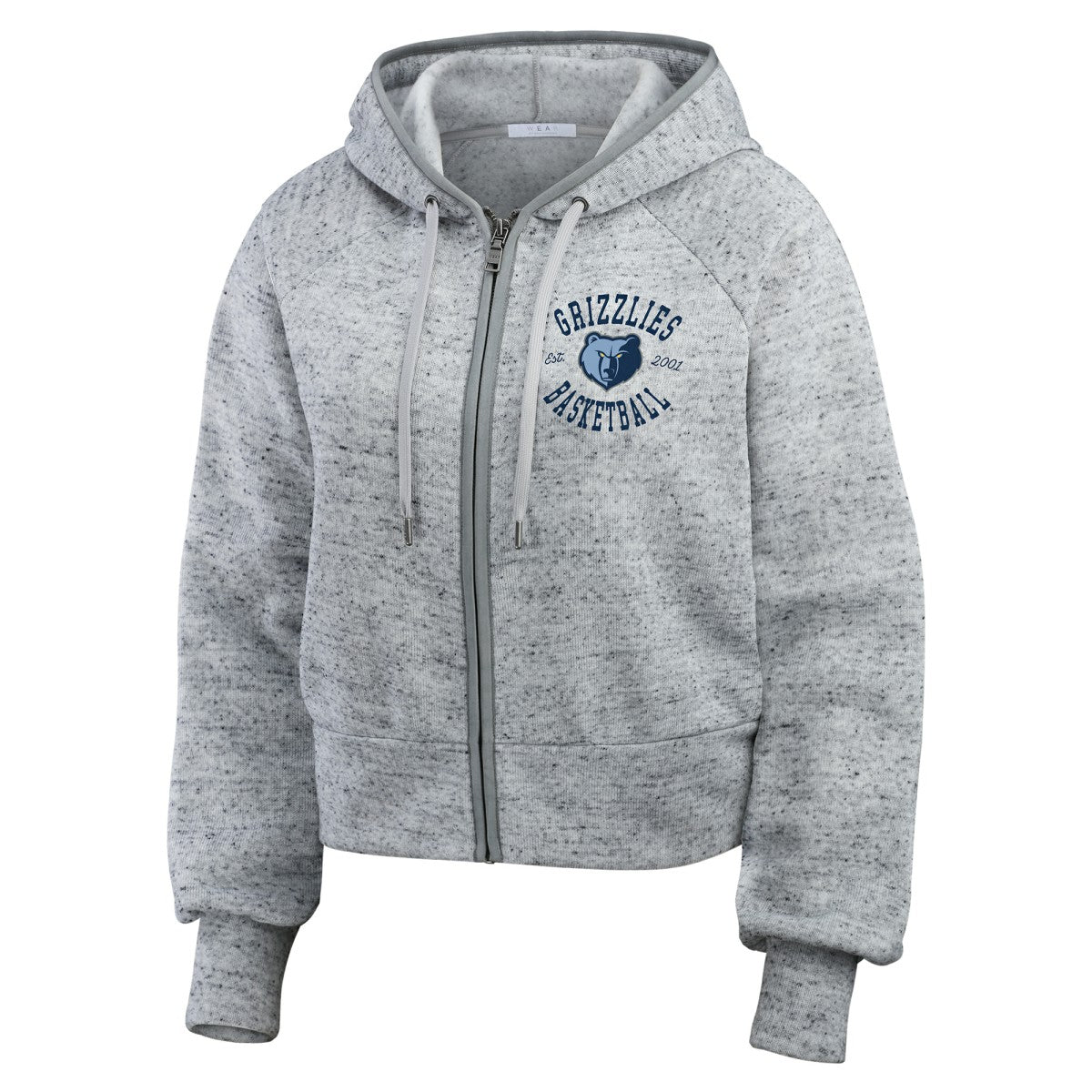 Memphis Grizzlies WEAR by Erin Andrews Women's Speckled Radiator Full-Zip Hoodie