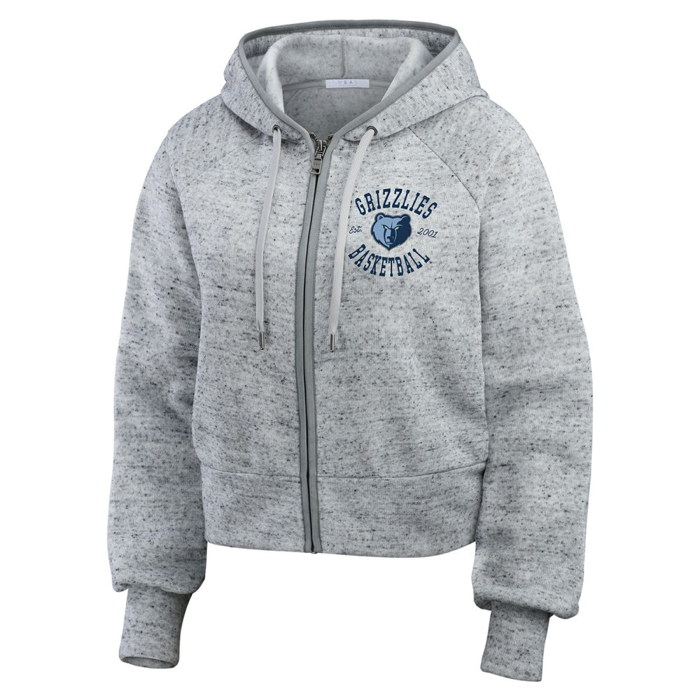 Memphis Grizzlies WEAR by Erin Andrews Women's Speckled Radiator Full-Zip Hoodie