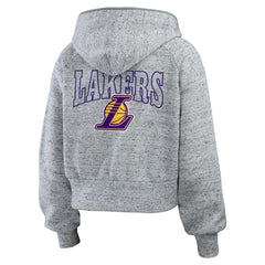 Los Angeles Lakers WEAR by Erin Andrews Women's Speckled Radiator Full-Zip Hoodie
