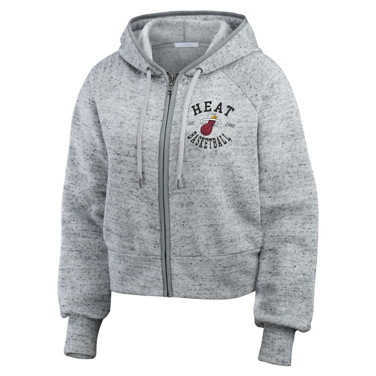 Miami Heat WEAR by Erin Andrews Women's Speckled Radiator Full-Zip Hoodie