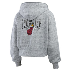 Miami Heat WEAR by Erin Andrews Women's Speckled Radiator Full-Zip Hoodie
