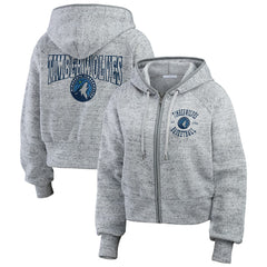 Minnesota Timberwolves WEAR by Erin Andrews Women's Speckled Radiator Full-Zip Hoodie