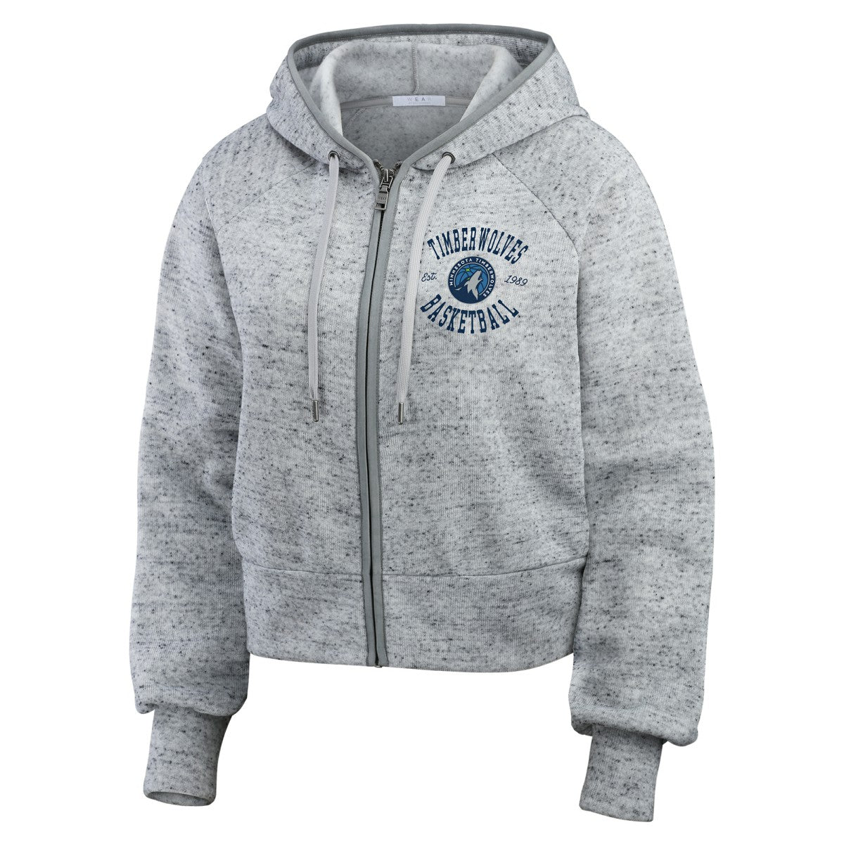 Minnesota Timberwolves WEAR by Erin Andrews Women's Speckled Radiator Full-Zip Hoodie