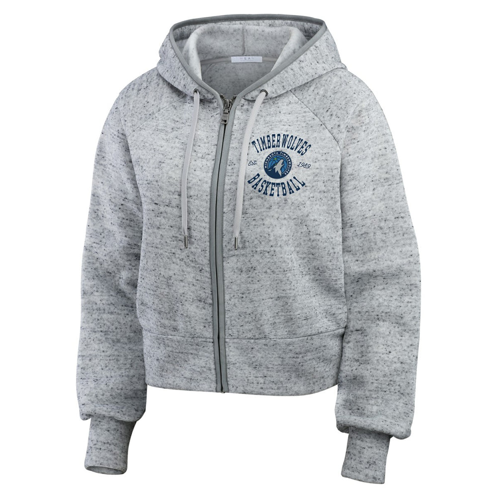 Minnesota Timberwolves WEAR by Erin Andrews Women's Speckled Radiator Full-Zip Hoodie