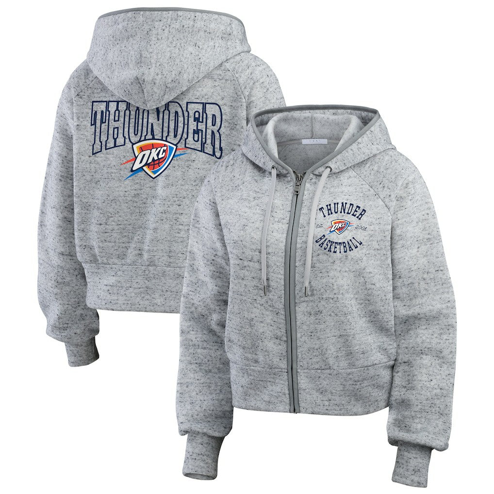 Oklahoma City Thunder WEAR by Erin Andrews Women's Speckled Radiator Full-Zip Hoodie