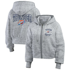 Oklahoma City Thunder WEAR by Erin Andrews Women's Speckled Radiator Full-Zip Hoodie