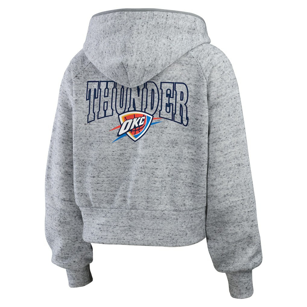Oklahoma City Thunder WEAR by Erin Andrews Women's Speckled Radiator Full-Zip Hoodie