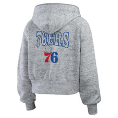 Philadelphia 76ers WEAR by Erin Andrews Women's Speckled Radiator Full-Zip Hoodie