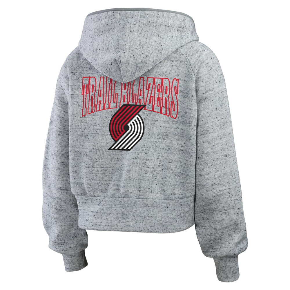 Portland Trail Blazers WEAR by Erin Andrews Women's Speckled Radiator Full-Zip Hoodie