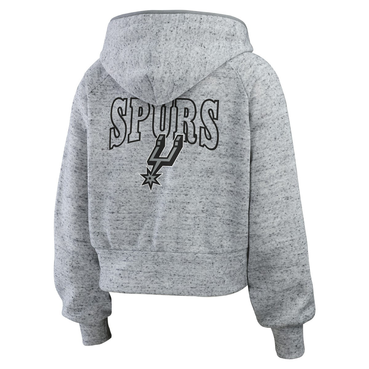 San Antonio Spurs WEAR by Erin Andrews Women's Speckled Radiator Full-Zip Hoodie