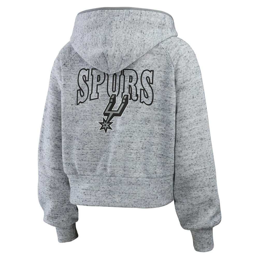 San Antonio Spurs WEAR by Erin Andrews Women's Speckled Radiator Full-Zip Hoodie
