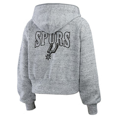 San Antonio Spurs WEAR by Erin Andrews Women's Speckled Radiator Full-Zip Hoodie
