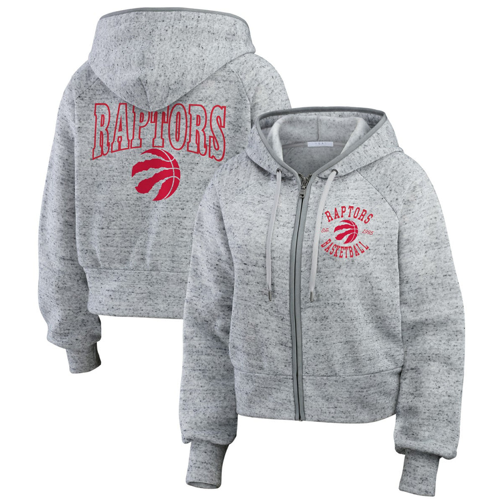 Toronto Raptors WEAR by Erin Andrews Women's Speckled Radiator Full-Zip Hoodie