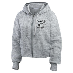Utah Jazz WEAR by Erin Andrews Women's Speckled Radiator Full-Zip Hoodie