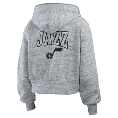 Utah Jazz WEAR by Erin Andrews Women's Speckled Radiator Full-Zip Hoodie