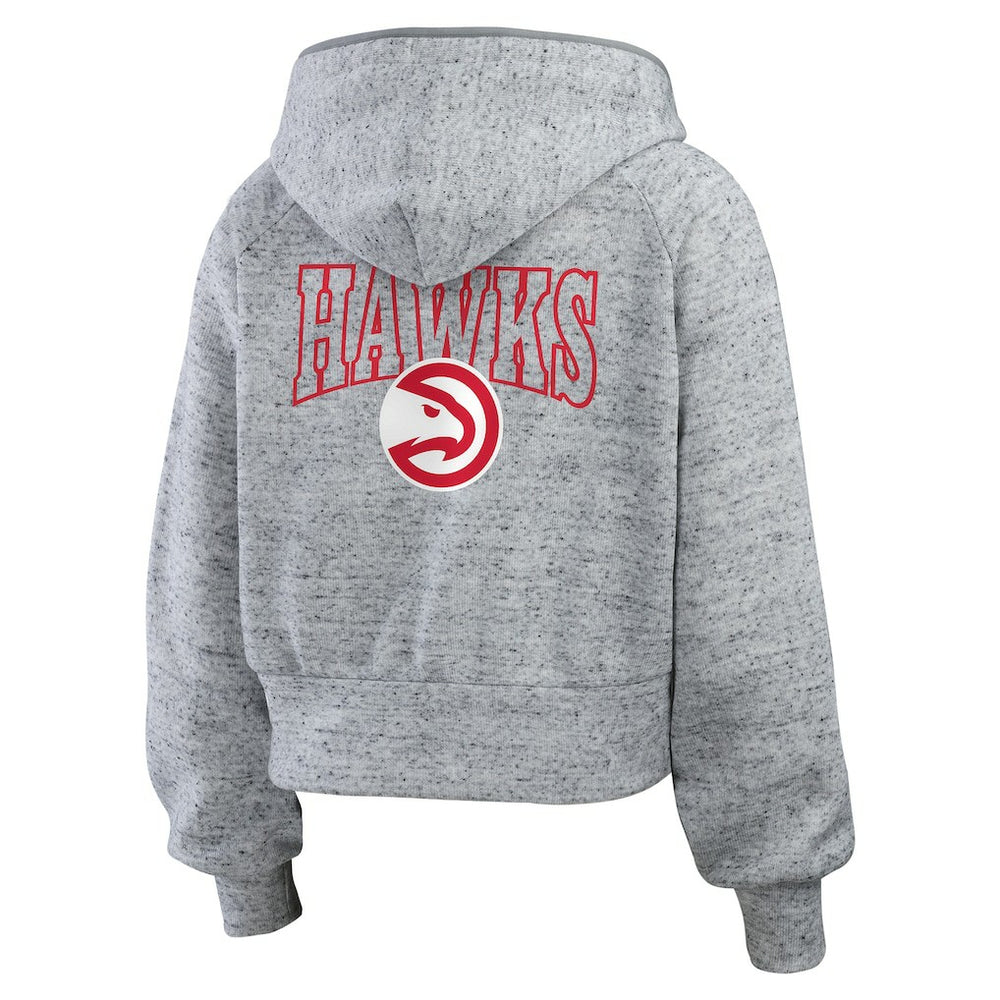 Atlanta Hawks WEAR by Erin Andrews Women's Speckled Radiator Full-Zip Hoodie