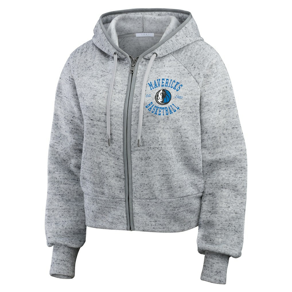 Dallas Mavericks WEAR by Erin Andrews Women's Speckled Radiator Full-Zip Hoodie sale