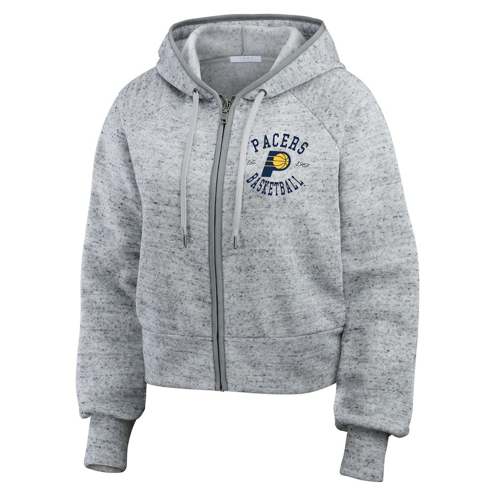 Indiana Pacers WEAR by Erin Andrews Women's Speckled Radiator Full-Zip Hoodie