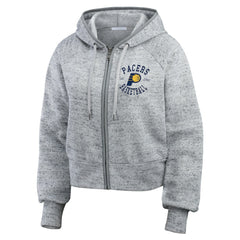 Indiana Pacers WEAR by Erin Andrews Women's Speckled Radiator Full-Zip Hoodie