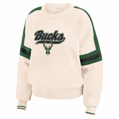 Milwaukee Bucks WEAR by Erin Andrews Women's Stripe Pullover Sweater