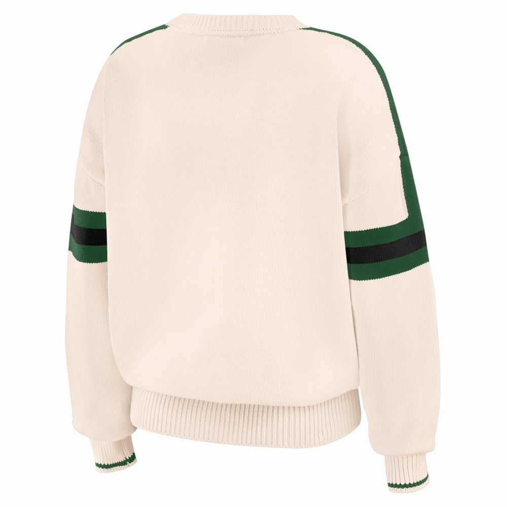 Milwaukee Bucks WEAR by Erin Andrews Women's Stripe Pullover Sweater