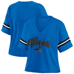 Orlando Magic WEAR by Erin Andrews Women's Color Block Boxy V-Neck T-Shirt