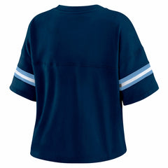 Memphis Grizzlies WEAR by Erin Andrews Women's Color Block Boxy V-Neck T-Shirt