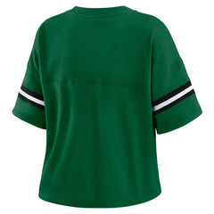 Milwaukee Bucks WEAR by Erin Andrews Women's Plus Size Color Block Boxy V-Neck T-Shirt