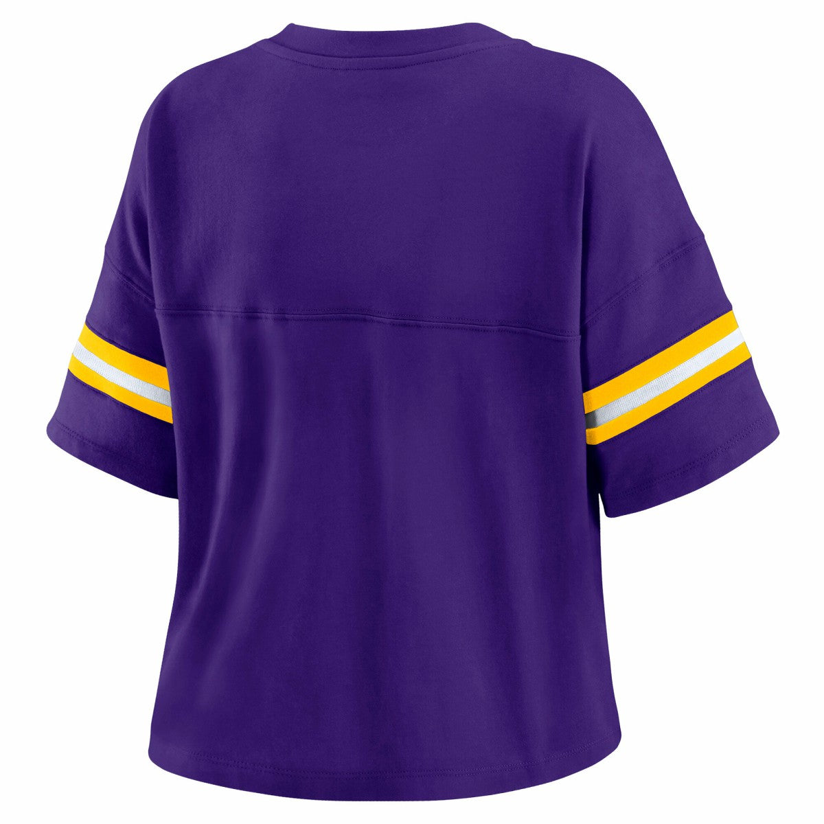 Los Angeles Lakers WEAR by Erin Andrews Women's Plus Size Color Block Boxy V-Neck T-Shirt