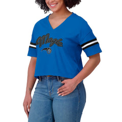 Orlando Magic WEAR by Erin Andrews Women's Plus Size Color Block Boxy V-Neck T-Shirt
