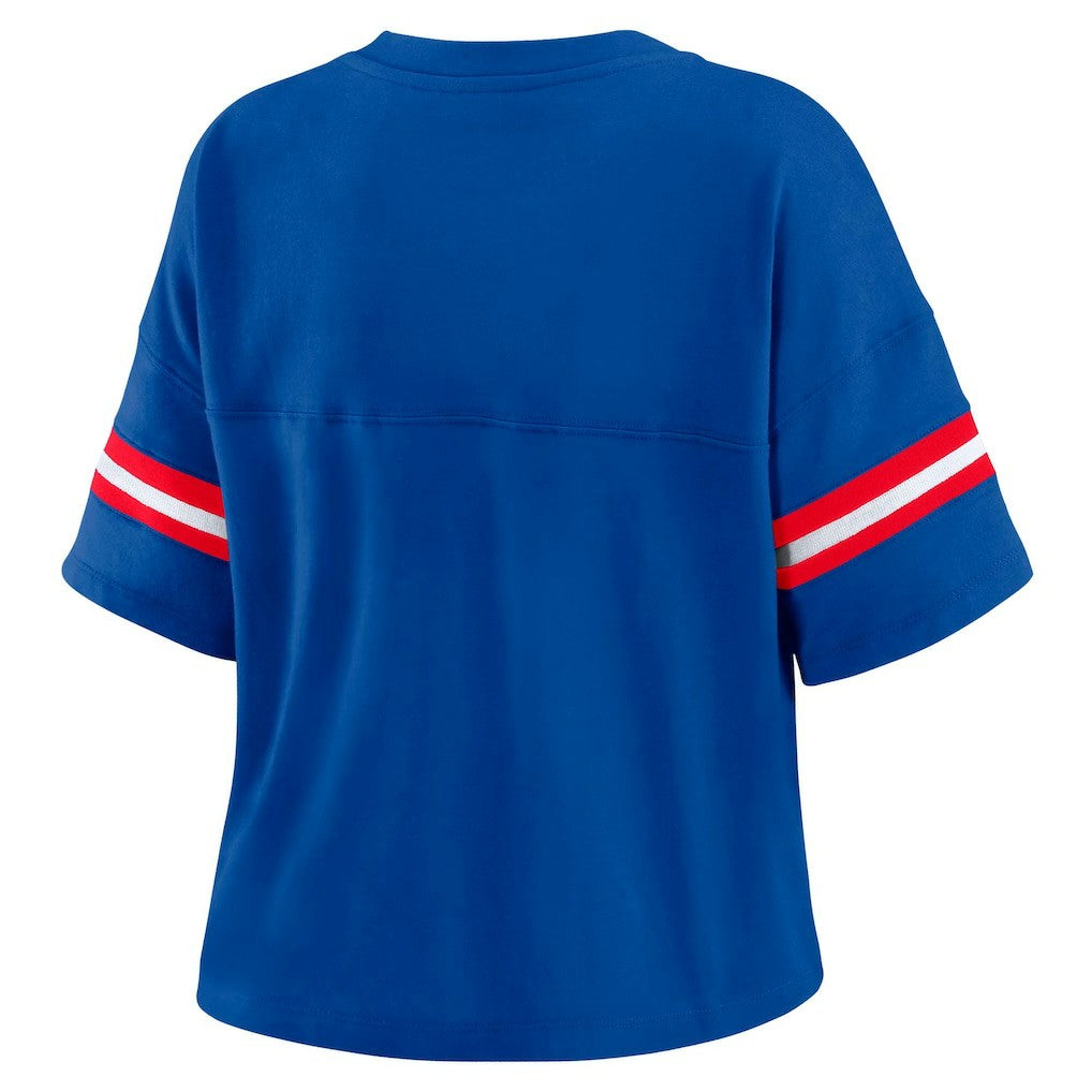 Philadelphia 76ers WEAR by Erin Andrews Women's Plus Size Color Block Boxy V-Neck T-Shirt