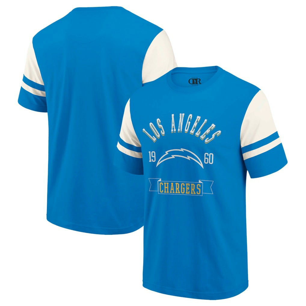 Darius Rucker Collection Football T-Shirt - Los Angeles Chargers T-shirts