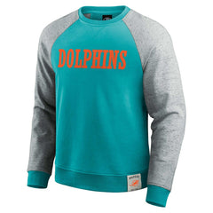 Darius Rucker Collection Colorblock Pullover Sweatshirt - Miami Dolphins Pullover