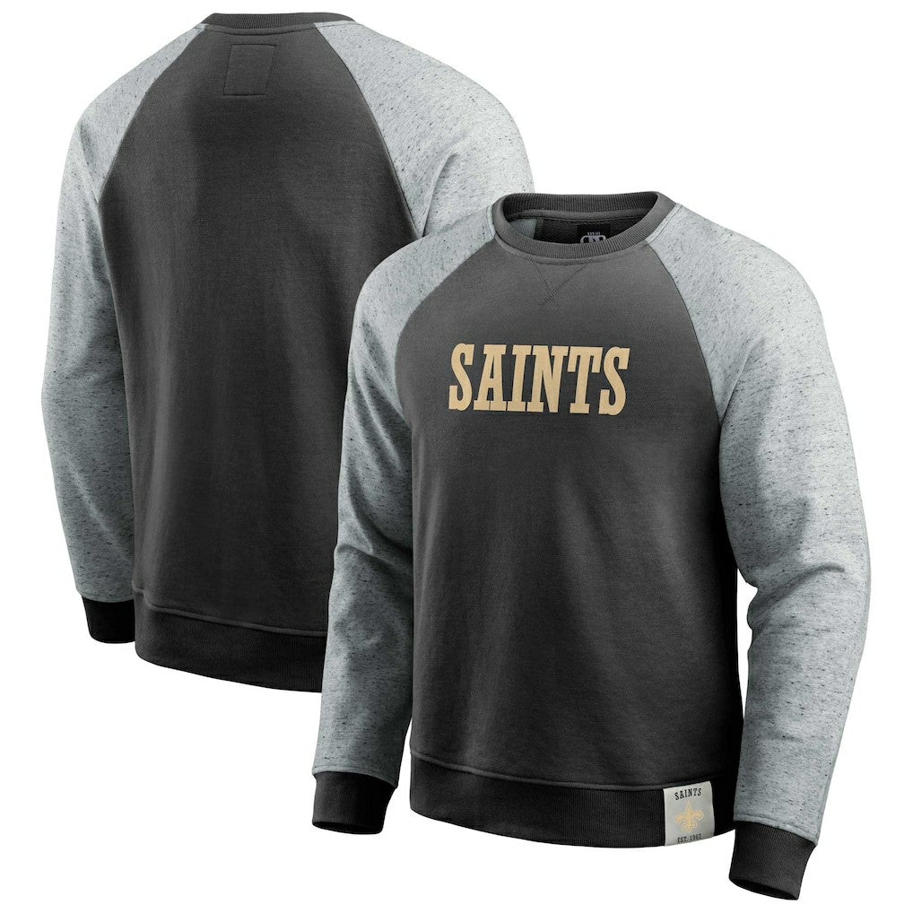 Darius Rucker Collection Colorblock Pullover Sweatshirt - New Orleans Saints Pullover