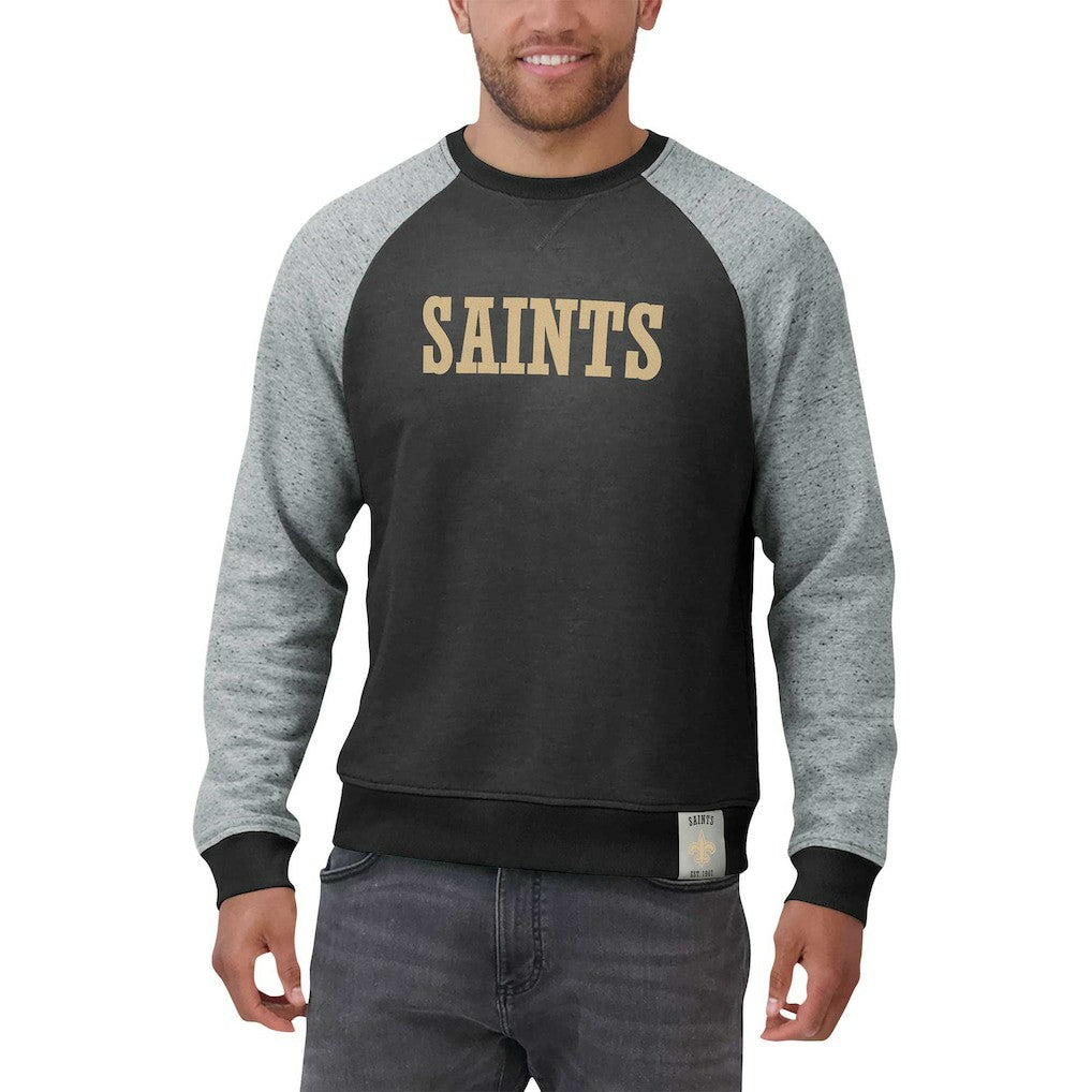 Darius Rucker Collection Colorblock Pullover Sweatshirt - New Orleans Saints Pullover
