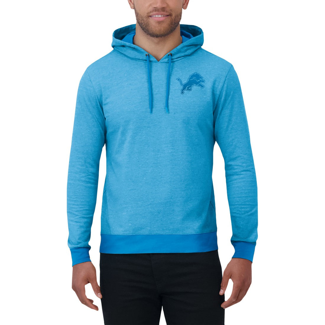 Darius Rucker Collection Tonal Knit Pullover Hoodie - Detroit Lions Hoodies