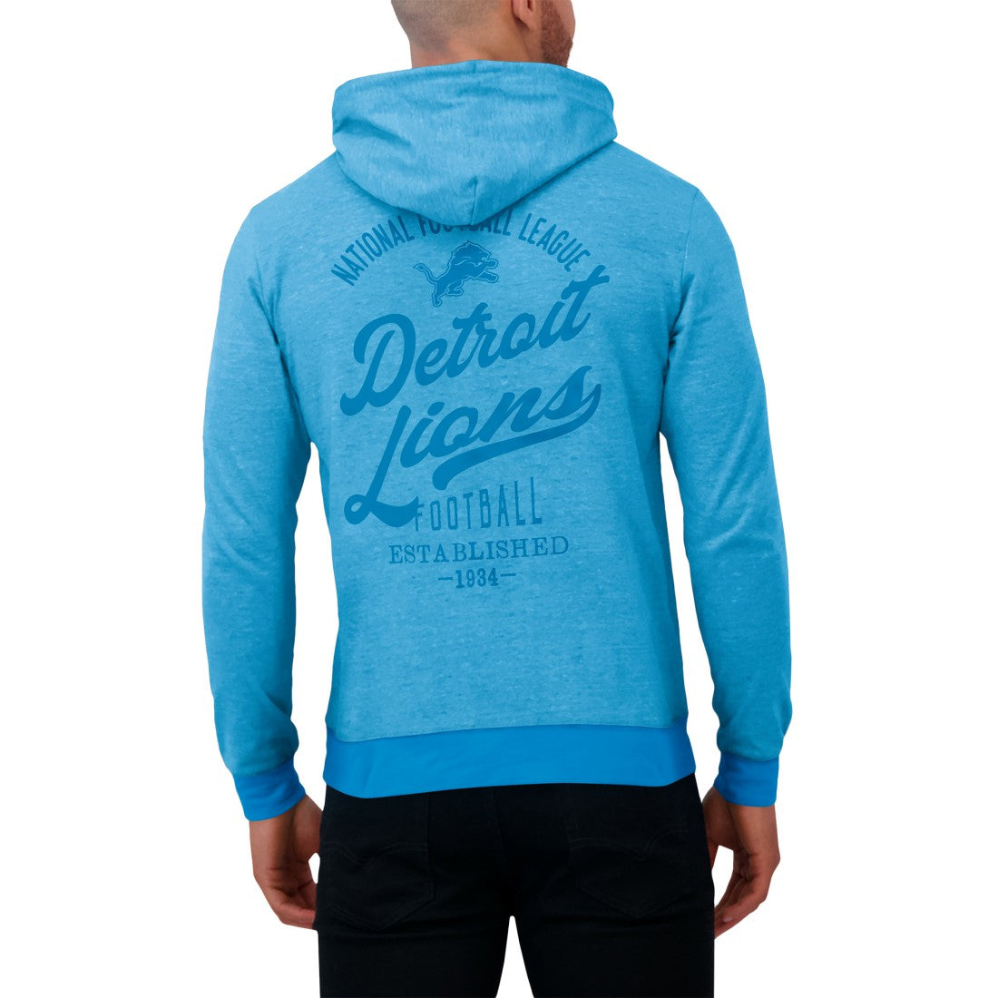 Darius Rucker Collection Tonal Knit Pullover Hoodie - Detroit Lions Hoodies