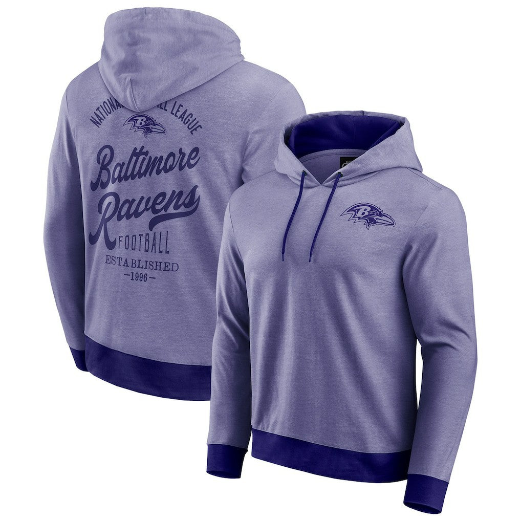 Darius Rucker Collection Tonal Knit Pullover Hoodie - Baltimore Ravens Hoodies