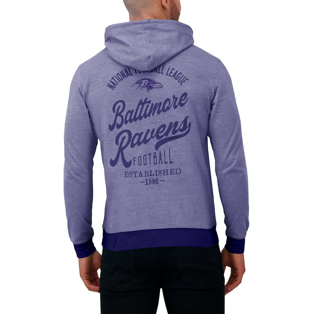 Darius Rucker Collection Tonal Knit Pullover Hoodie - Baltimore Ravens Hoodies