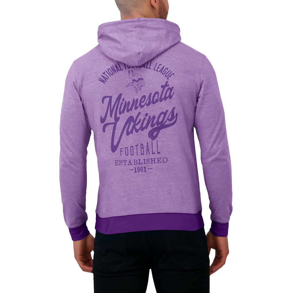 Darius Rucker Collection Tonal Knit Pullover Hoodie - Minnesota Vikings Hoodies