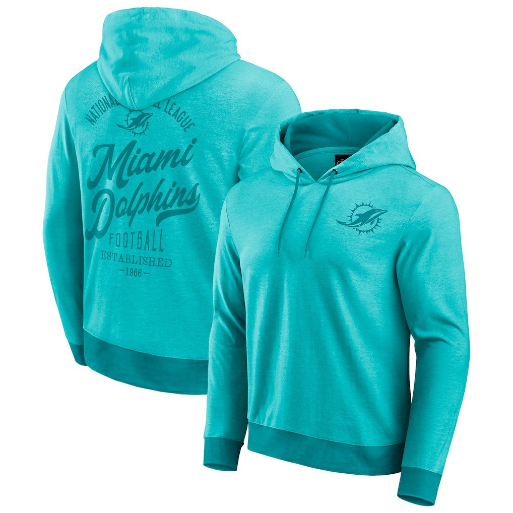 Darius Rucker Collection Tonal Knit Pullover Hoodie - Miami Dolphins Hoodies