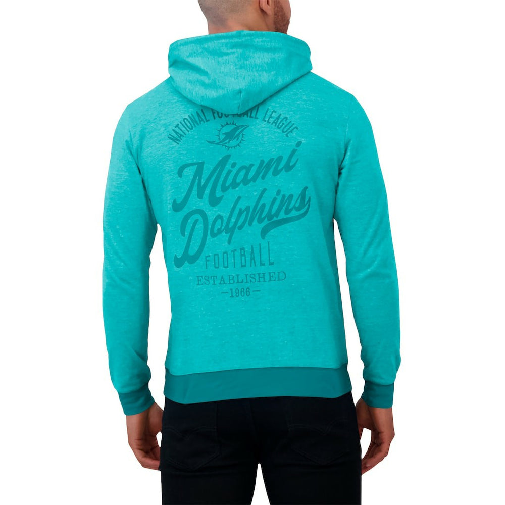 Darius Rucker Collection Tonal Knit Pullover Hoodie - Miami Dolphins Hoodies
