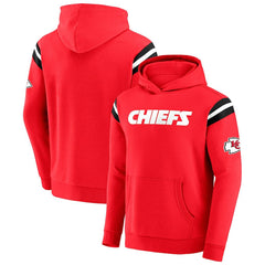 Darius Rucker Collection Football Washed Pullover Hoodie - Kansas City Chiefs Hoodies
